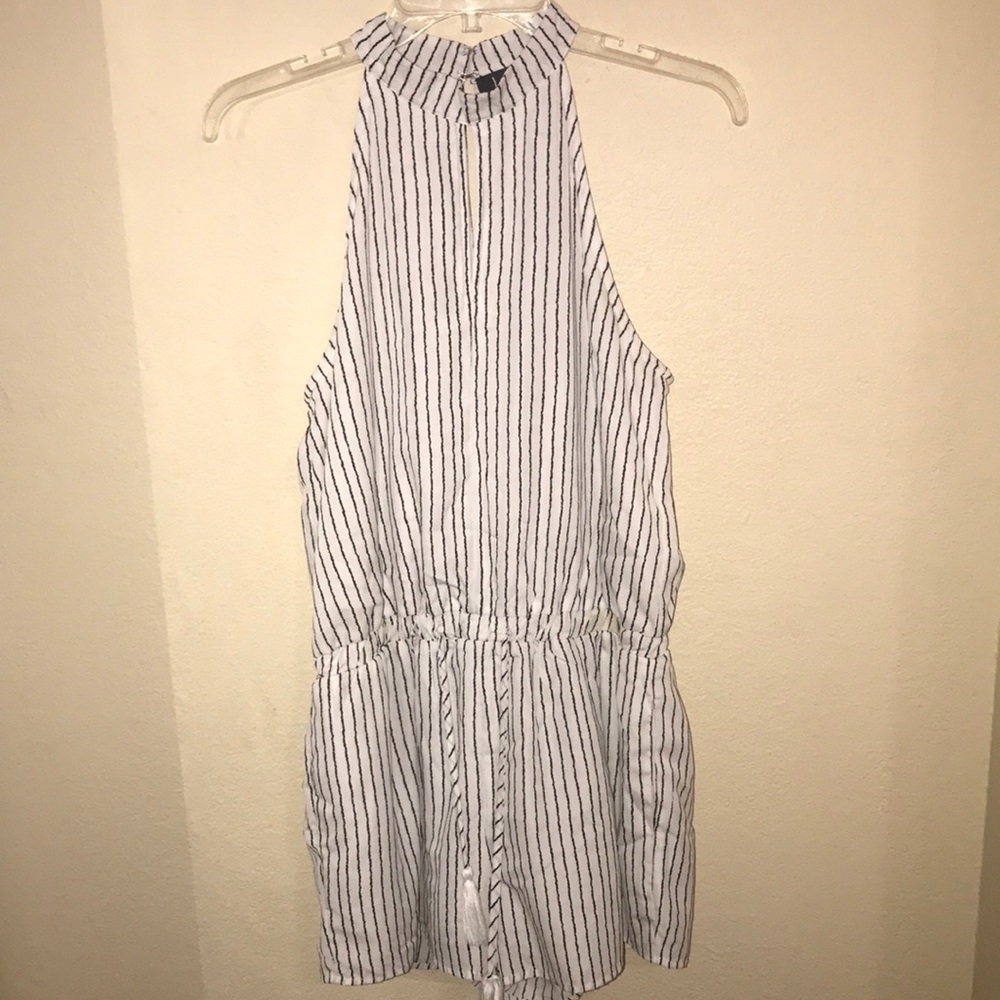 Lulus, pen striped, romper